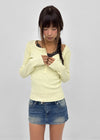 [MADE] Shur Ribbed Henley Neck Knit