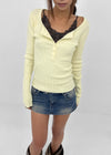 [MADE] Shur Ribbed Henley Neck Knit