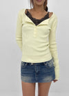 [MADE] Shur Ribbed Henley Neck Knit