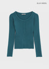 [MADE] Shur Ribbed Henley Neck Knit