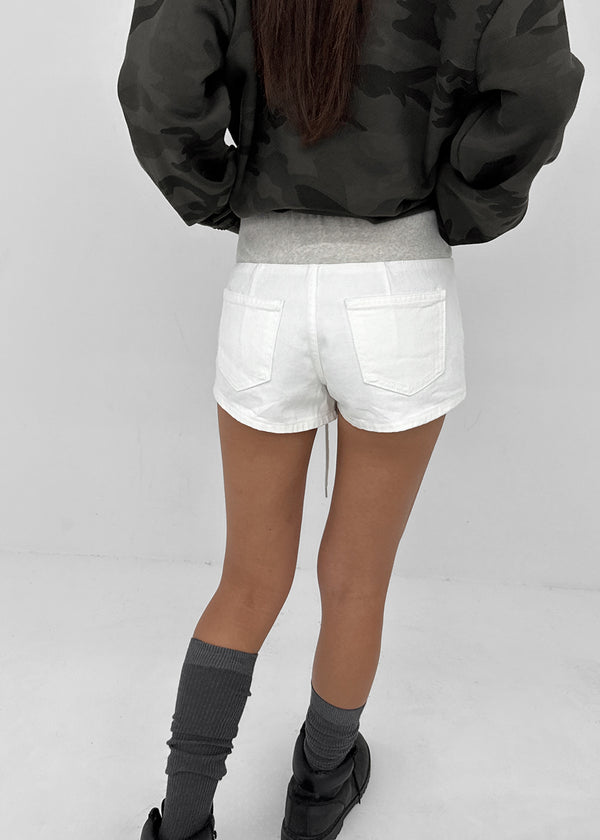 Custom Two-Button Elastic Waist Shorts