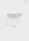 Custom Two-Button Elastic Waist Shorts