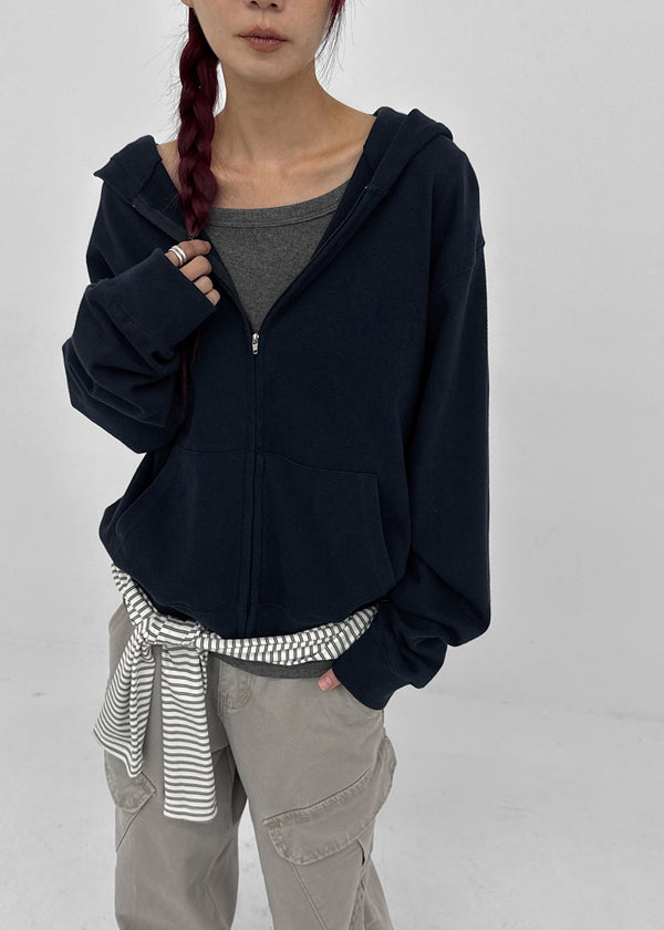 [MADE] Byf Peach Fleece Zip-up Hoodie