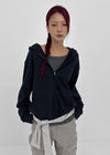 [MADE] Byf Peach Fleece Zip-up Hoodie
