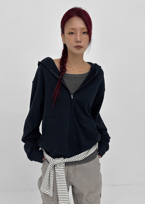 [MADE] Byf Peach Fleece Zip-up Hoodie