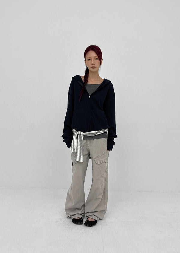 [MADE] Byf Peach Fleece Zip-up Hoodie