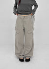 Decant washed wide cargo pants