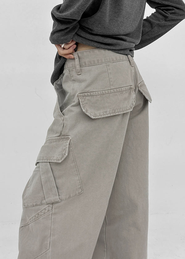 Decant washed wide cargo pants
