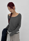 [MADE] Roa Wide Neck Long Sleeve T-shirt