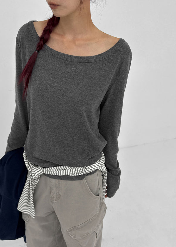 [MADE] Roa Wide Neck Long Sleeve T-shirt