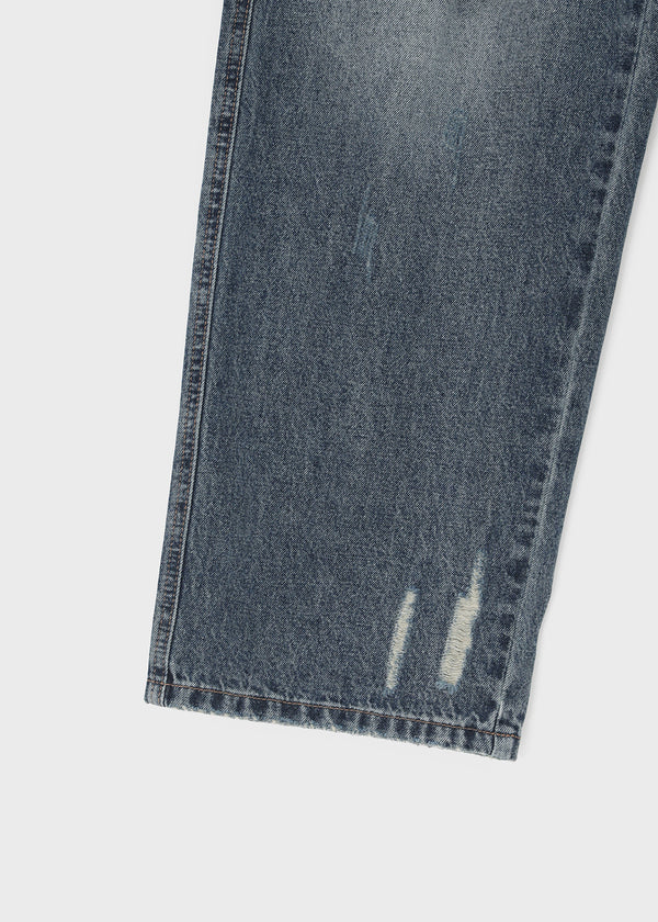 (UNISEX) Caval Damaged Wide Denim Pants