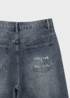 (UNISEX) Caval Damaged Wide Denim Pants