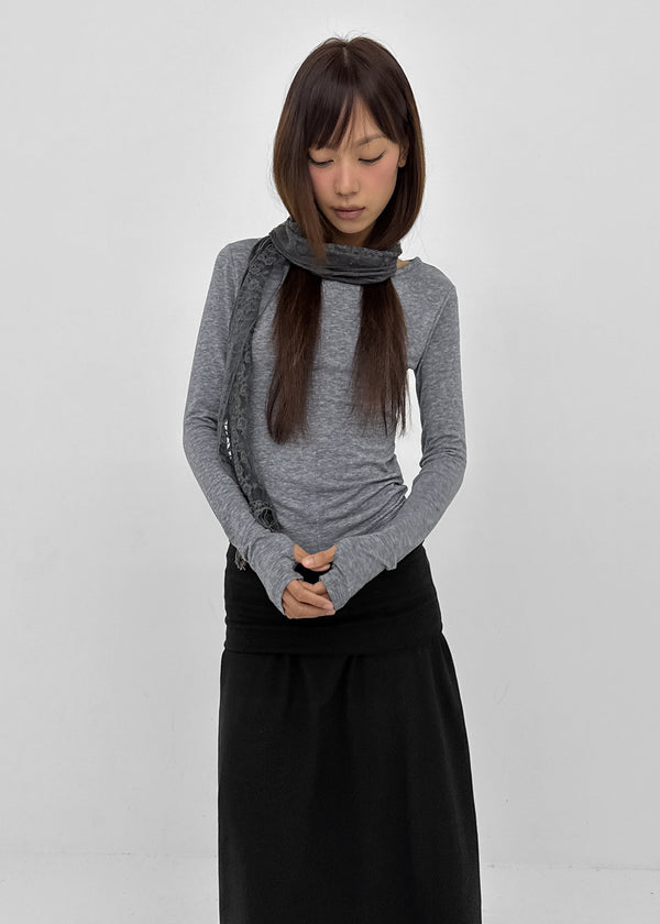 Muse Flower Fringe Scarf