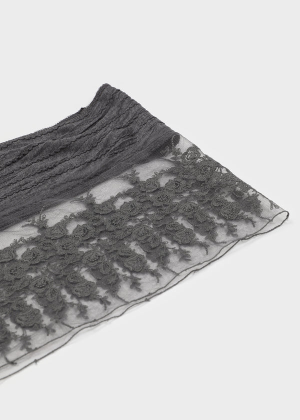 Muse Flower Fringe Scarf