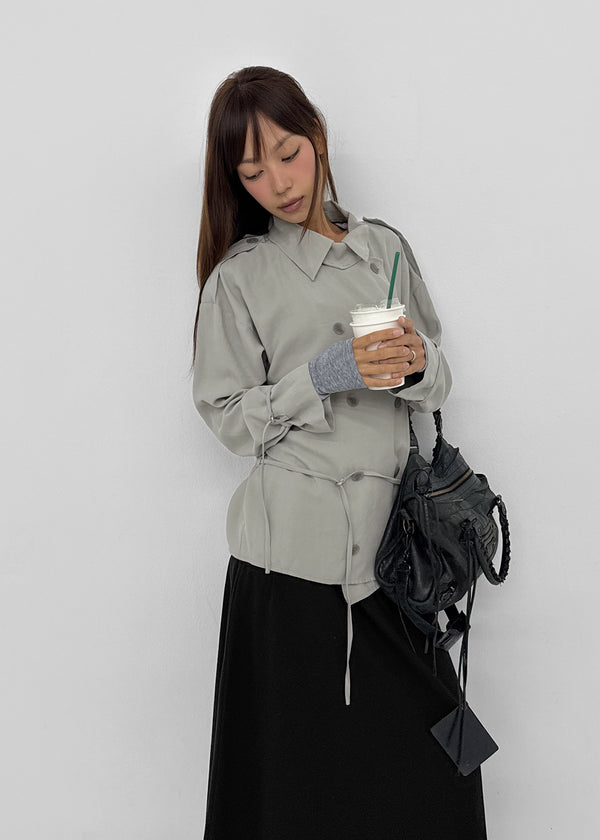 Kentai double-button trench jacket