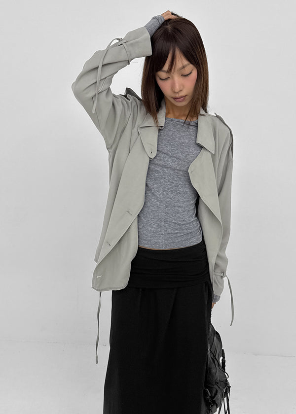 Kentai double-button trench jacket