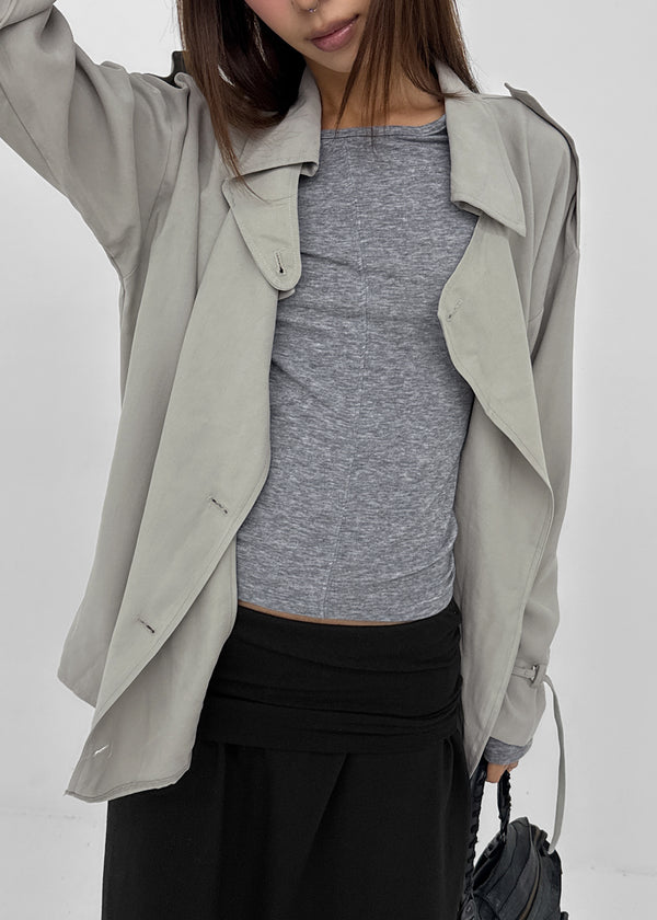 Kentai double-button trench jacket