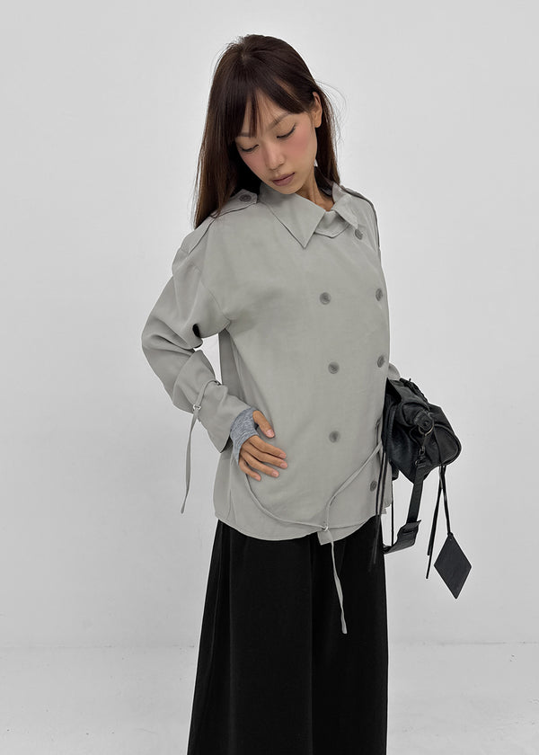 Kentai double-button trench jacket