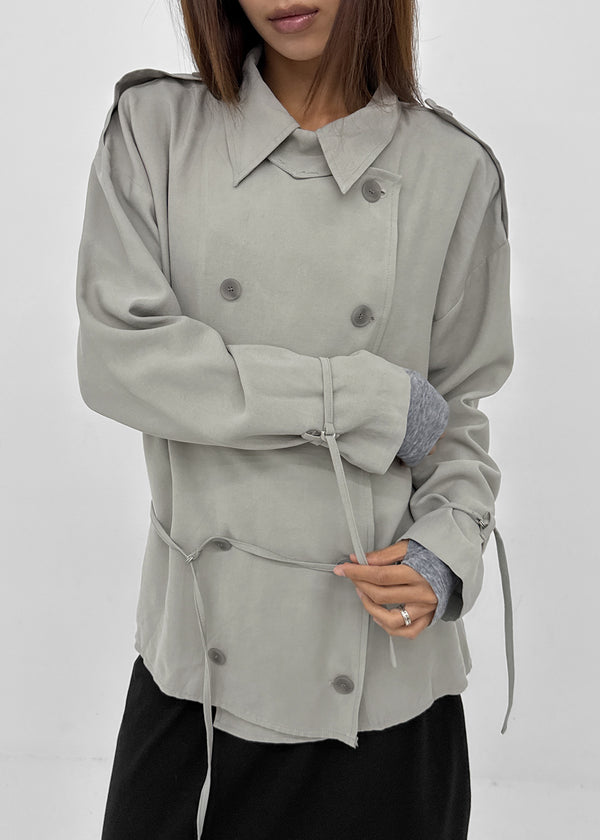 Kentai double-button trench jacket