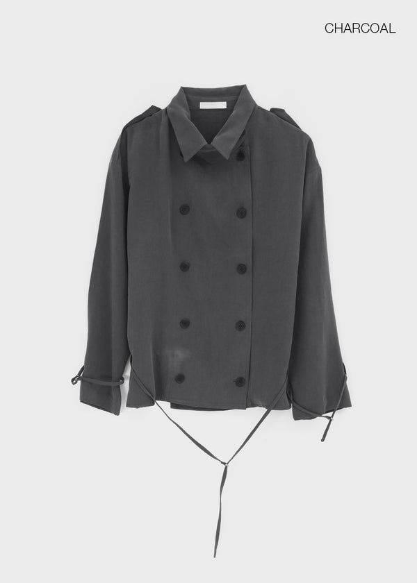 Kentai double-button trench jacket
