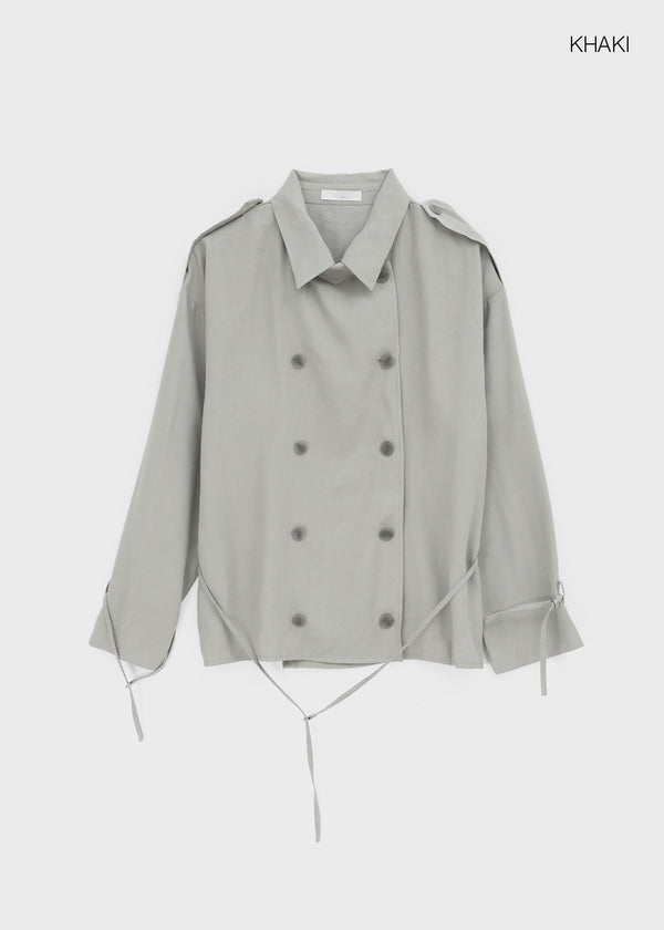 Kentai double-button trench jacket