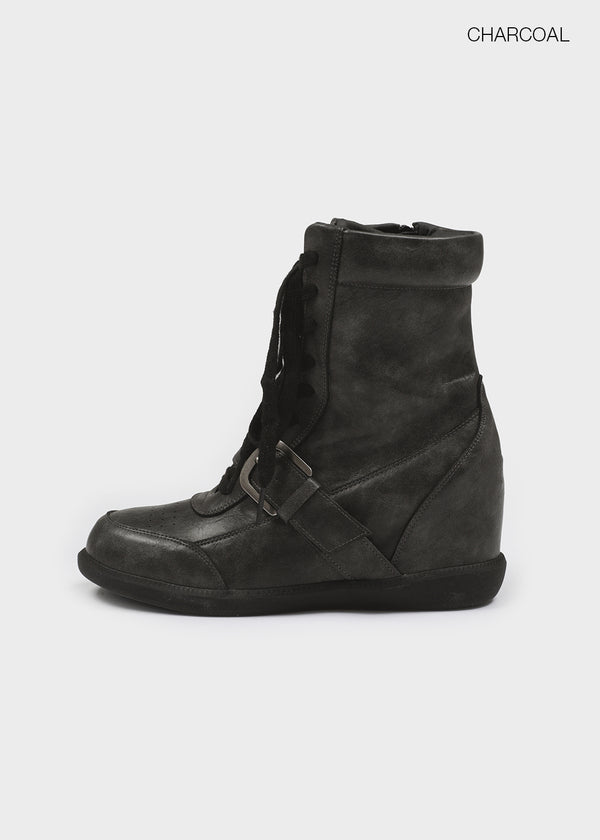 Sens Buckle Lace-up Mid-calf Boots