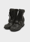 Sens Buckle Lace-up Mid-calf Boots