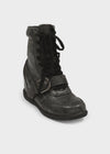 Sens Buckle Lace-up Mid-calf Boots