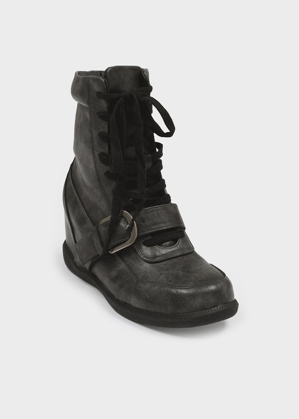 Sens Buckle Lace-up Mid-calf Boots