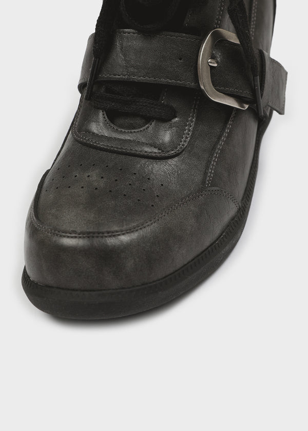 Sens Buckle Lace-up Mid-calf Boots