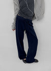 Anomal Cut Wide Elastic Pants
