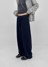 Anomal Cut Wide Elastic Pants