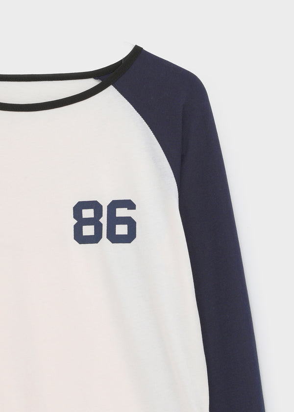 Keshi Lettering Raglan Long Sleeve T-shirt