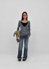 Wippole Low-waisted Straight Denim Pants