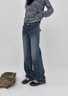 Wippole Low-waisted Straight Denim Pants