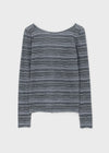 [MADE] Polish Stripe Deep U-Neck Long Sleeve Tee