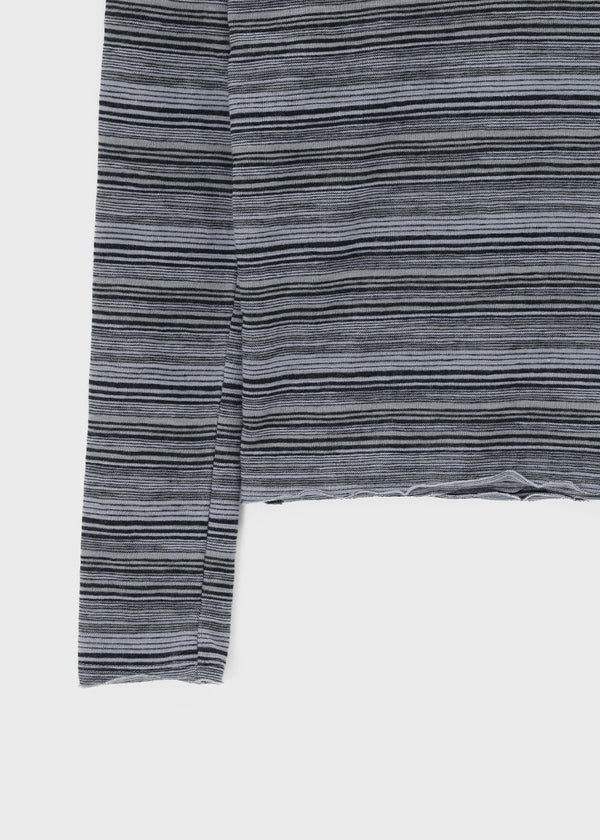 [MADE] Polish Stripe Deep U-Neck Long Sleeve Tee