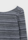 [MADE] Polish Stripe Deep U-Neck Long Sleeve Tee