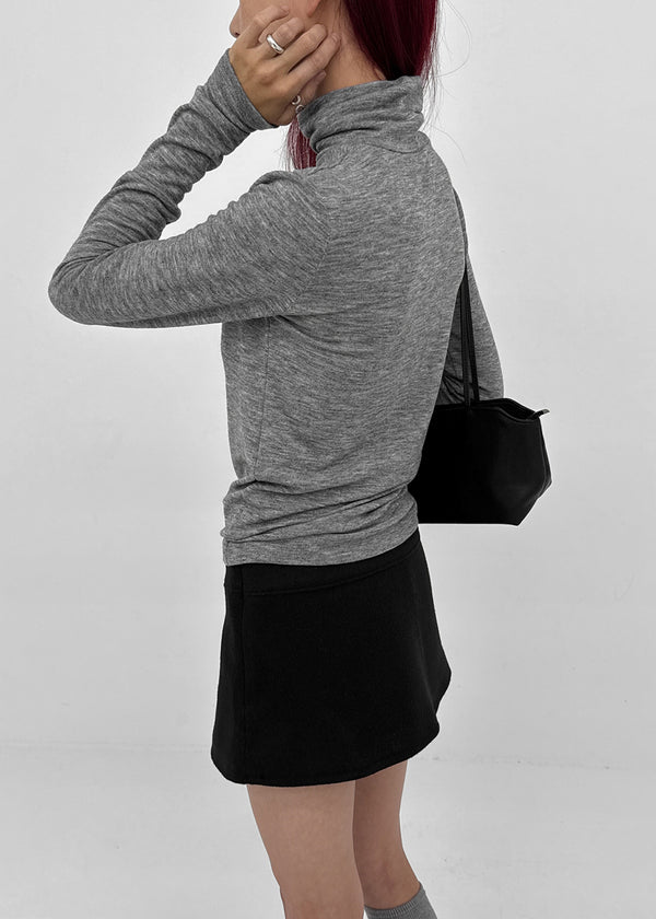 [MADE] Lemarty Button Turtleneck Long Sleeve Tee