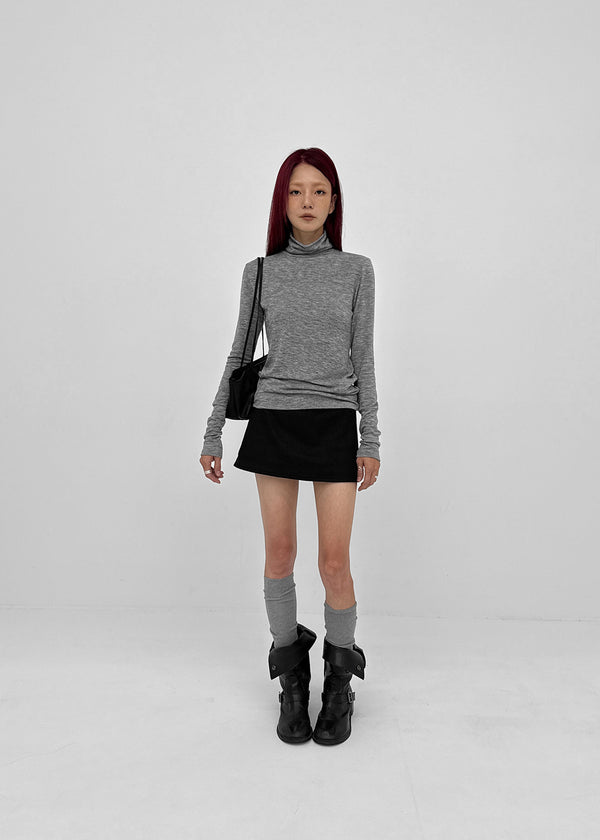 [MADE] Lemarty Button Turtleneck Long Sleeve Tee