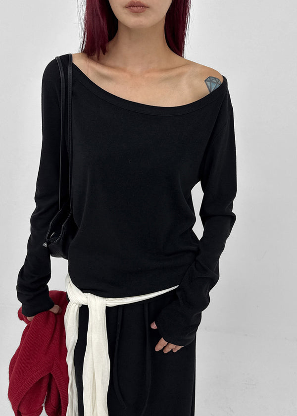 [MADE] Roa Wide Neck Long Sleeve T-shirt