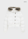 [MADE] Vanity Fur-Trimmed Wellon Crop Padded Jacket