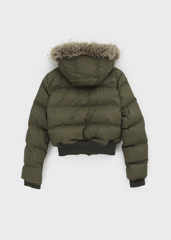 [MADE] Vanity Fur-Trimmed Wellon Crop Padded Jacket