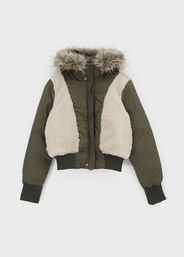[MADE] Vanity Fur-Trimmed Wellon Crop Padded Jacket