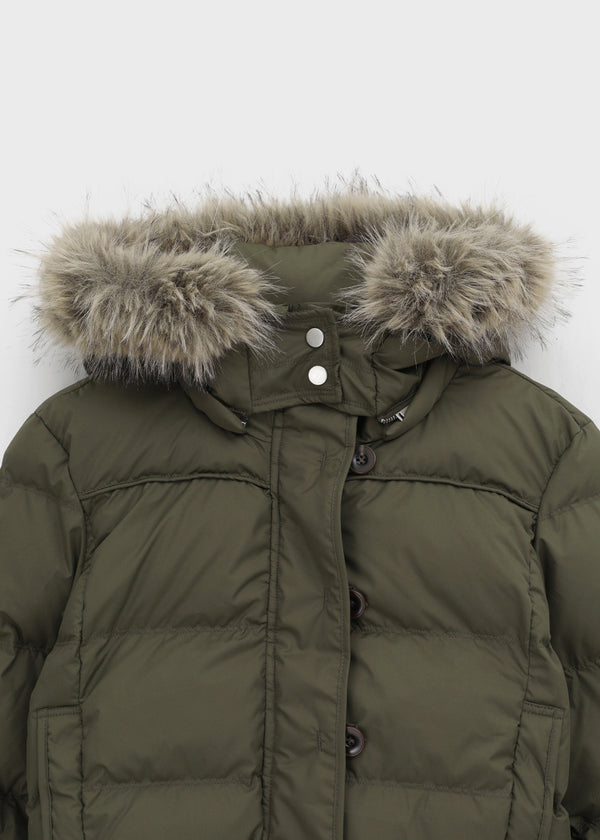 [MADE] Vanity Fur-Trimmed Wellon Crop Padded Jacket