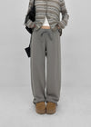 Anomal Cut Wide Elastic Pants