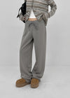 Anomal Cut Wide Elastic Pants