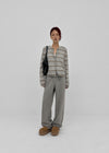 Gott Striped Wool Knit Cardigan