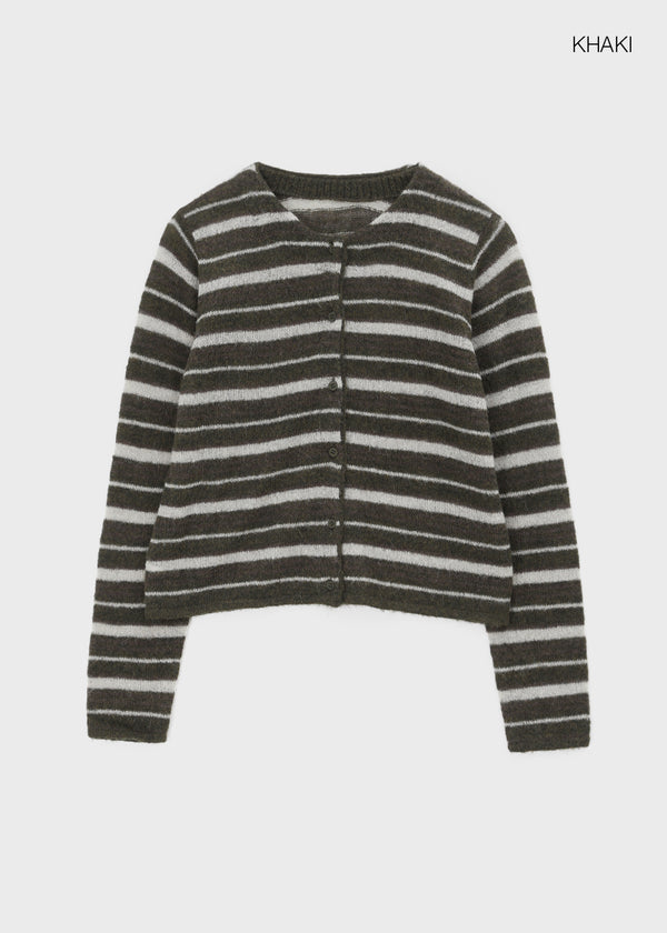 Gott Striped Wool Knit Cardigan
