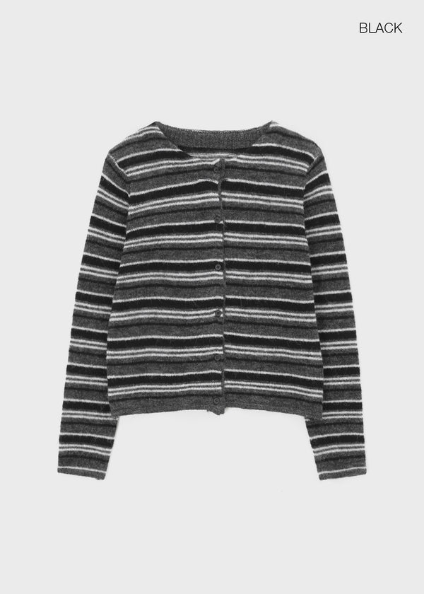 Gott Striped Wool Knit Cardigan